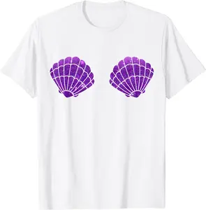 Mermaid Shell Top Festival Seashell Bra Party Shirt