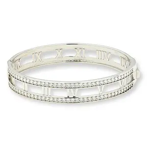 Radiance by Absolute™ 4.30ctw Roman Numeral Bangle Bracelet