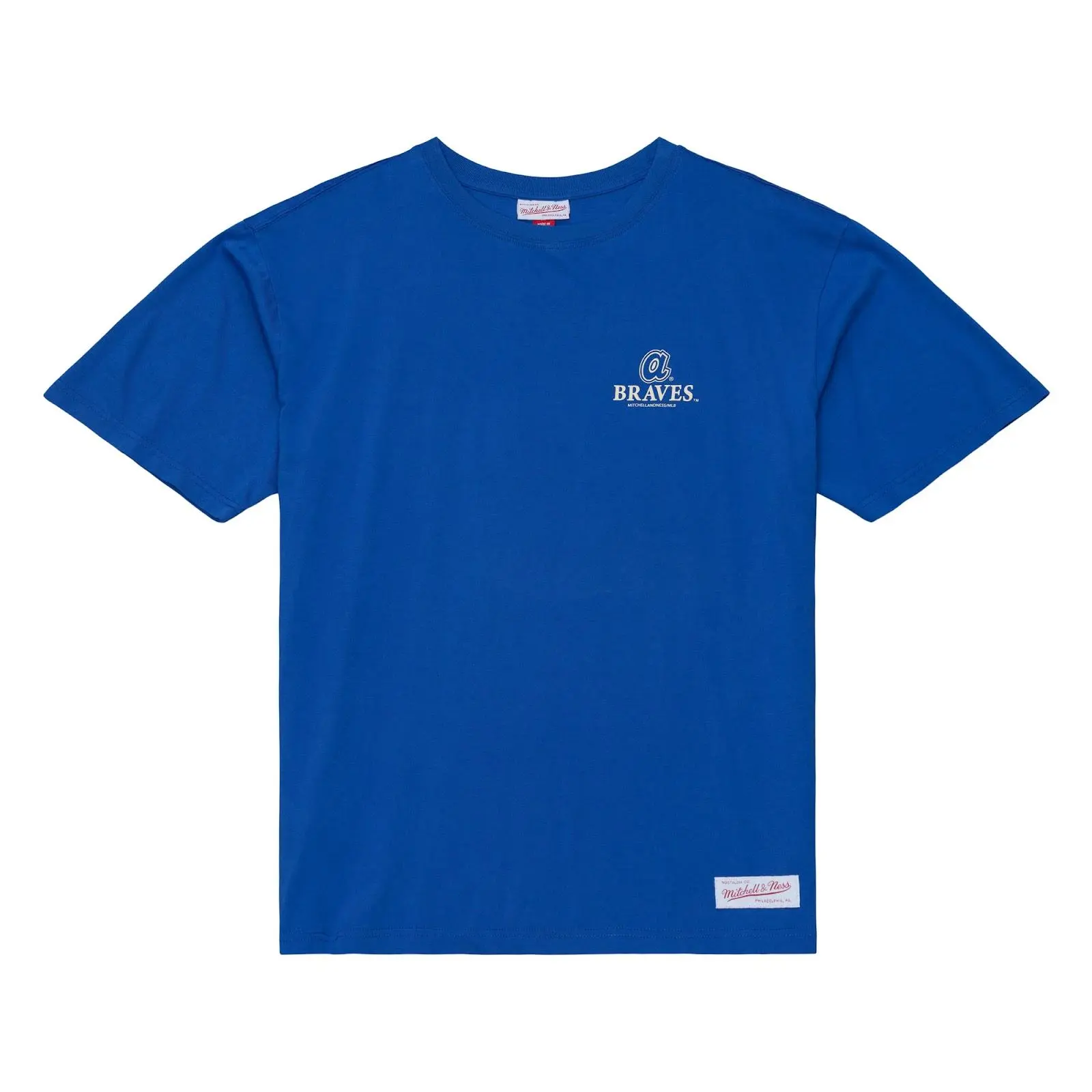 Atlanta Braves Royal Core Essentials T-Shirt MLB Throwback Tee Graphic Vintage Fan Gear Mitchell & Ness