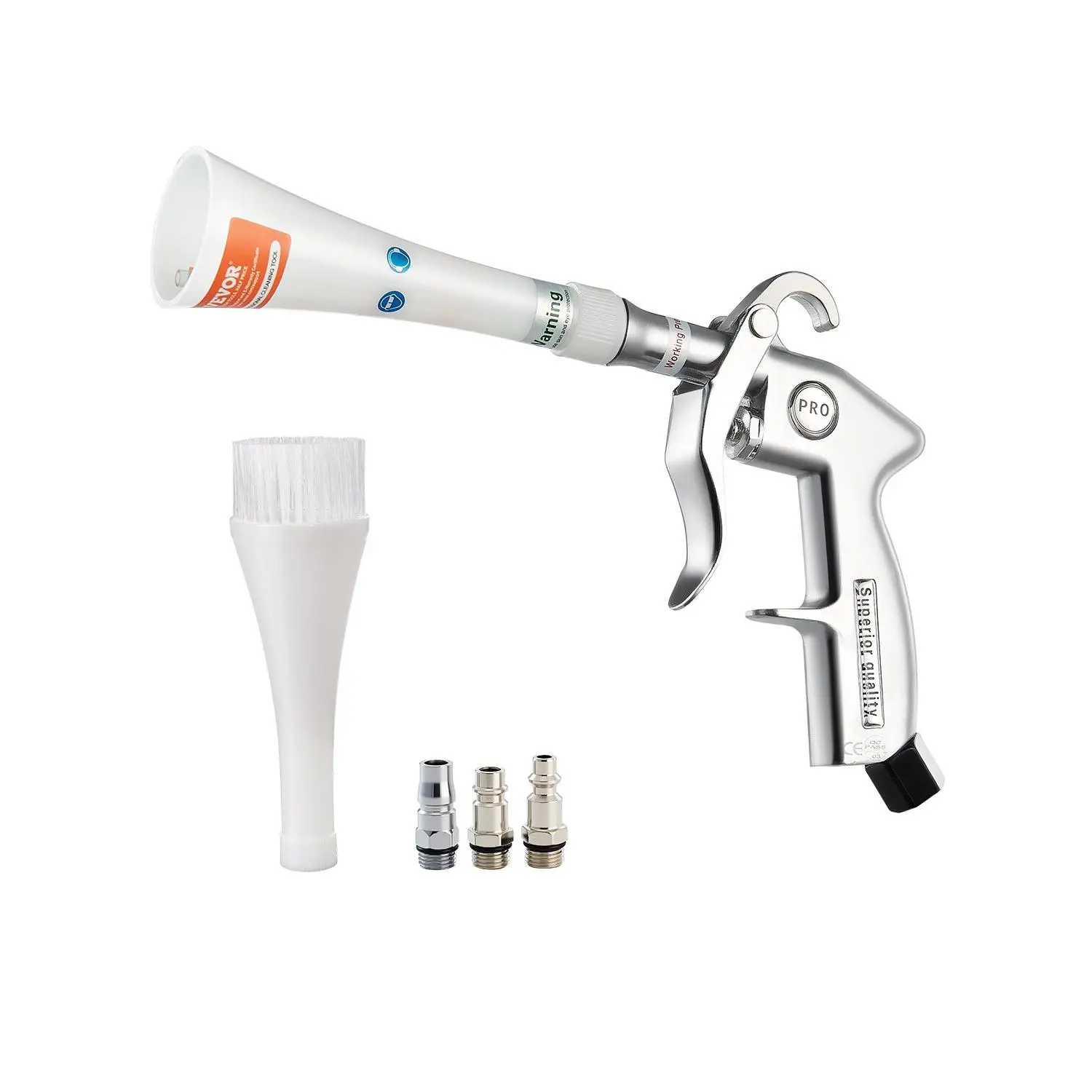 VEVOR High-Pressure Air Car Cleaning Gun - 6-9.2 Bar, 2 Nozzles, 360° Rotate, Blow Dust, 1/4 NPT Air Compressor Compatible for Seats, Car Doors, Furniture Interiors (DealsForYouDays)