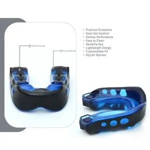 Gull Impex Mouth Guard Sports, Hockey, Lacrosse, Baseball, Wrestling Moutguard, Gel Max Heavy Duty Protection & Custom Fit, Football Mouth Guard with Strap