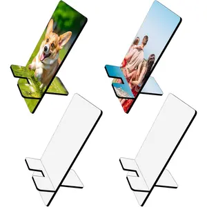 4 Pack Bulk MDF Double Sides Heat Transfer Blanks Phone Holder DIY Craft Photo Picture Frame Ornaments