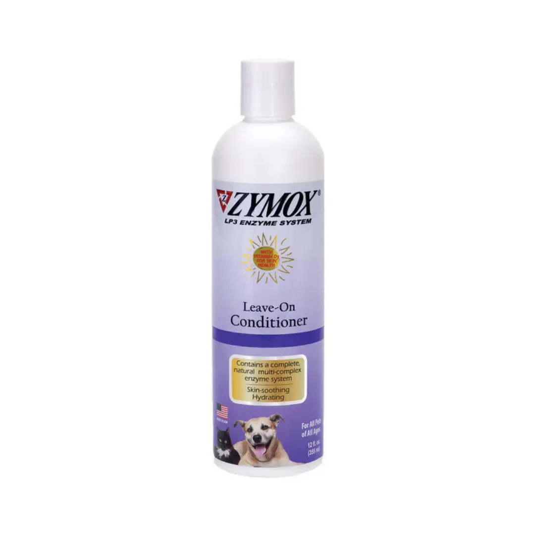Zymox Enzymatic Grooming Leave-On Conditioner - 12 oz Bottle for Dogs, Cats
