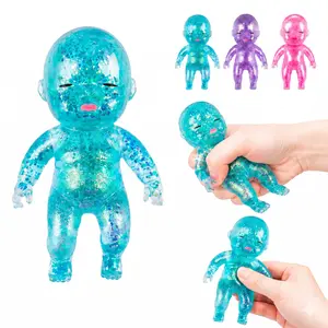 Natasha Glitter Baby Doll Squishy Toy,Slow Rebound Soft Squeeze Toy,Cute Shiny Doll,Stress Relief Fidget Toy,Funny Hand Pinch Healing Toy,Sensory Relax Toy,Ideal For Kids Teens Adults,Perfect Birthday Holiday Party Festival Gift