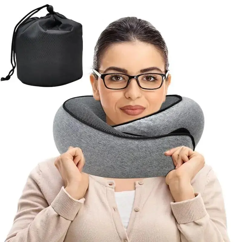 Memory Foam Neck Pillow Travel Neck Cushion Portable Noon Break Aircraft U Type of Pillow Sleep Camping Pillow Supportive Memory Foam