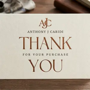 Thank You For Your Purchase Card, Small Business Packaging Insert Card, Order Thank You Card for Online Shops