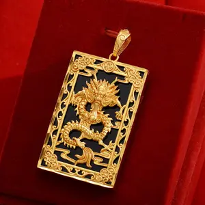 Hip Hop Dragon Pendant Five-Claw Golden Dragon Necklace Zodiac Year Flying Dragon Pendant Domineering Chinese Dragon new jojo bows rich staccs jewelry g shock valentines gifts for gf free shipping only gifts for women men's valentine's gifts