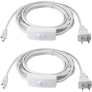 T5 T8 LED Tube Power Extension  with On/Off ,LED T5/T8 Light Tube Integrated LED Light Fixture Extension  Wire (2 Pack)