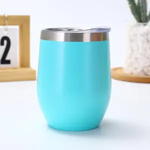 LMMAKE Double Wall Vacuum Insulated Wine Tumbler 12oz Stainless Steel Stemless Travel Mug for Cold & Hot Drinks with Removable Lid Dishwasher Safe Shatterproof Eco Friendly Drinkware Flasks Insulated Straw Friendly Cocktails