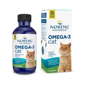 Nordic Naturals Omega 3 Cat - Omega-3s EPA & DHA Fish Oil For Cats, 2 Oz Essential Fatty Acids for Heart, Skin & Coat Health, Non-GMO, Gluten-Free