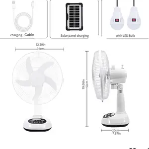 Rechargeable solar power fan