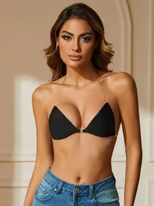 Women's Adhesive Triangle Bra, Strapless Invisible Tape Bra, Wireless Backless Bra, Backless Dress & Casual Wear, Comfortable Design, Max Support, All Seasons