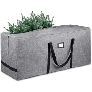 7.5/9 ft Christmas Tree Storage Bag, Heavy Duty 900D Oxford Fabric with Reinforced Handles and Dual Zippers Wide Opening, Extra Large Storage Container for Trees and Decorations