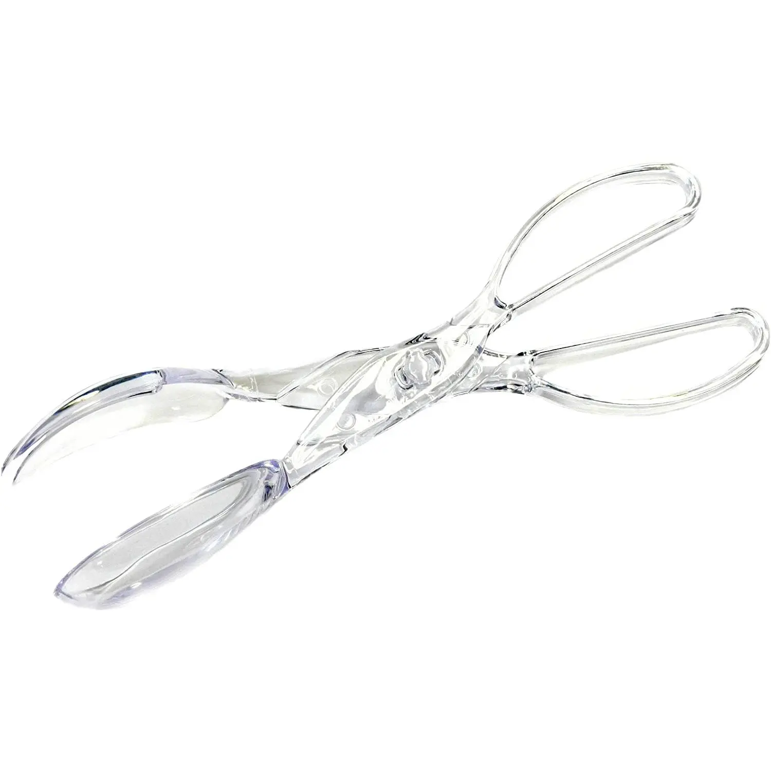Chef Craft Premium Salad Scissor Tongs, 11.25 inch, Clear
