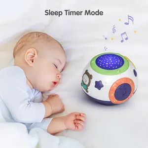 TUMAMA Baby Toy Gifts for Newborn, Toddlers Night Light Star Projector, Baby Sleep Soother Sound Machine, Talking Baby Toys Sensory Music Crib Sensory