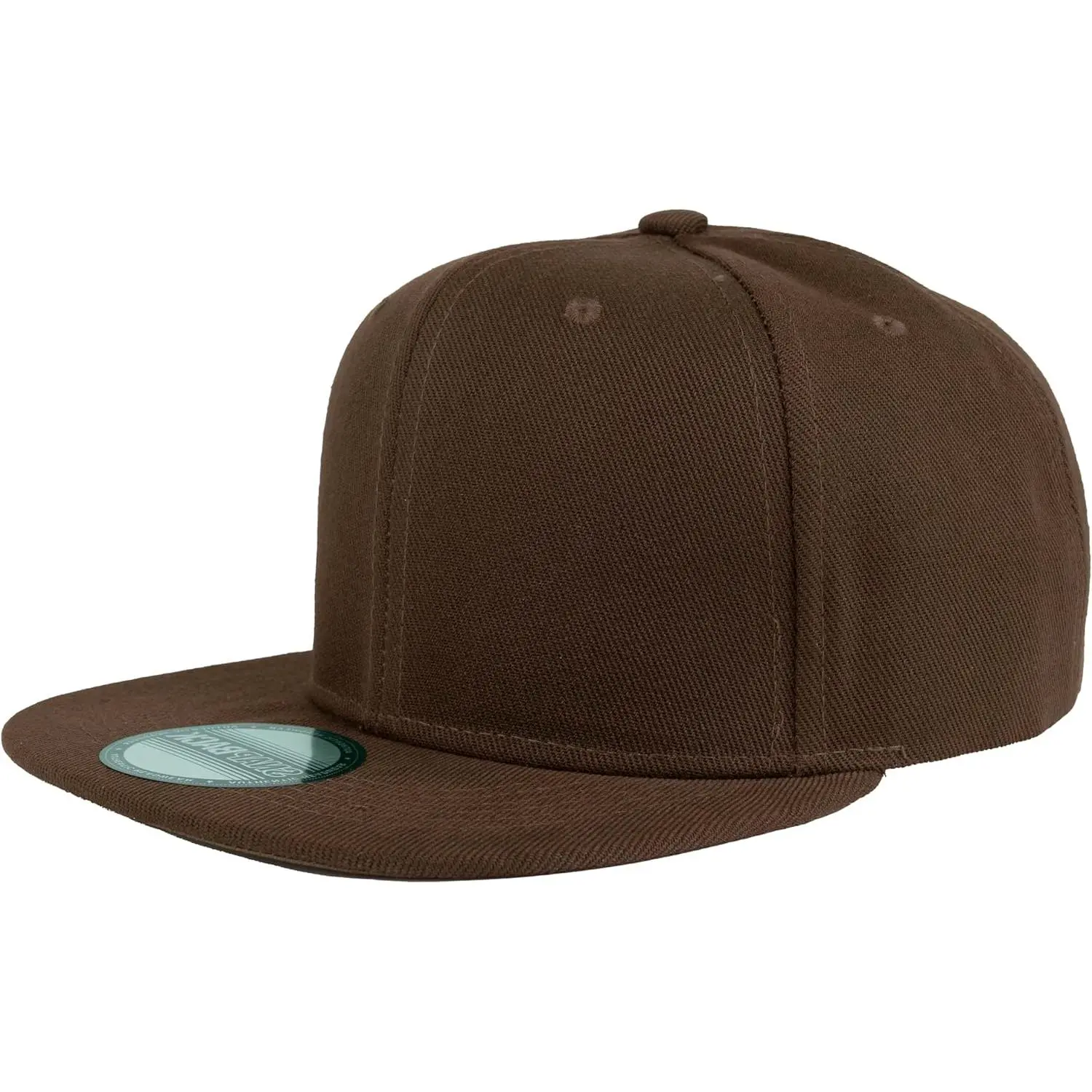 Male Casual Acrylic Snapback Hat - Flat Bill Brim, Adjustable Snap, 6 Panel Construction, Blank Base, High Profile, Breathable, 6 Eyelets, Hand Wash Only, One Size, Plain Solid Cap for Custom Embroidery/Print, Everyday Leisure Use, Baseball Cap