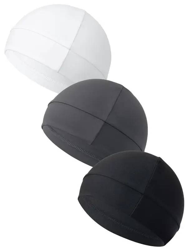 Unisex Plain Color Multifunctional Skull Caps, Gifts for Girlfriend, Black Summer Sportive Beanie Fitted Hat Modern Cap for Men & Women, Stretchy Helm