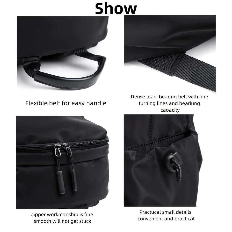 Durable Large Capacity Nylon Backpack | Multiple Compartments, Adjustable Shoulder Straps, Zipper Closure | Travel & Bag for Women, Casual Daypack, Laptop Backpack