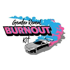 Gender Reveal Burnout Kit with Non-Toxic Powder and Double-Sided Tape for Car Racing Enthusiasts