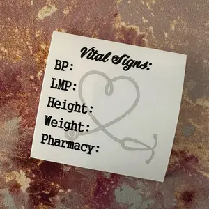 Vital Signs Sticky Notes OBGYN w/ Pharm