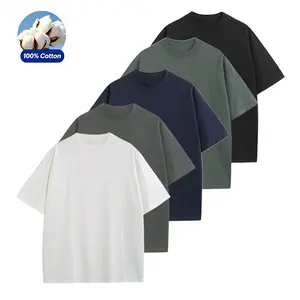 Men's 5PCS 100% cotton Crew Neck T-Shirts Set - Soft Loose Fit Navy Gray Black Tees for Casual Daily Wear tiktokshopspringglowup,summervibes