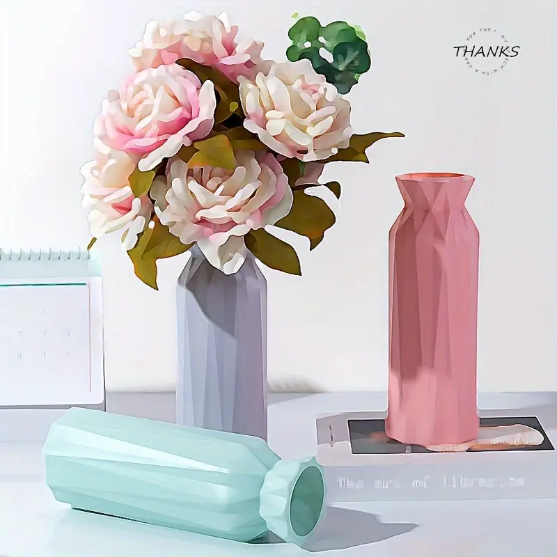 1pc Elegant Plastic Vase for Weddings, Festivals, and Office Decor - Perfect for Dried Flowers