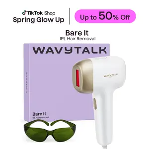 Wavytalk Bare It IPL Hair Removal with Ice Cooling, 3 Modes & 24J Dual-Pulse for Salon-Level Results on Face, Body & Bikini, Painless & Precise