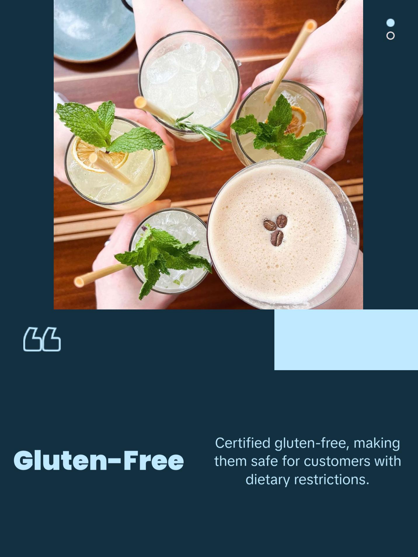 Holy City Straw Co. Tall Wheat Straws | 100-12000ct. | 7.75" | 100% Plant-Based, Never Soggy, Gluten-Free | Sustainable Alternative to Plastic Straws