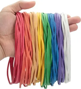 Large Rubber Bands, 100 Pack, Assorted Colors, Big Rubber Bands, Extra Large Rubber Bands, Rubber Bands Large, Long Rubber Bands Office Supplies, 7 Inch Rubber Bands