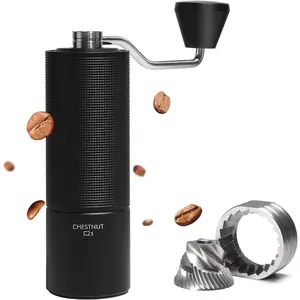 Chestnut C2S Manual Coffee ,CNC Stainless Steel Conical Burr, Internal Adjustable Setting, Double Bearing Positioning, Hand   for Espresso to  Press