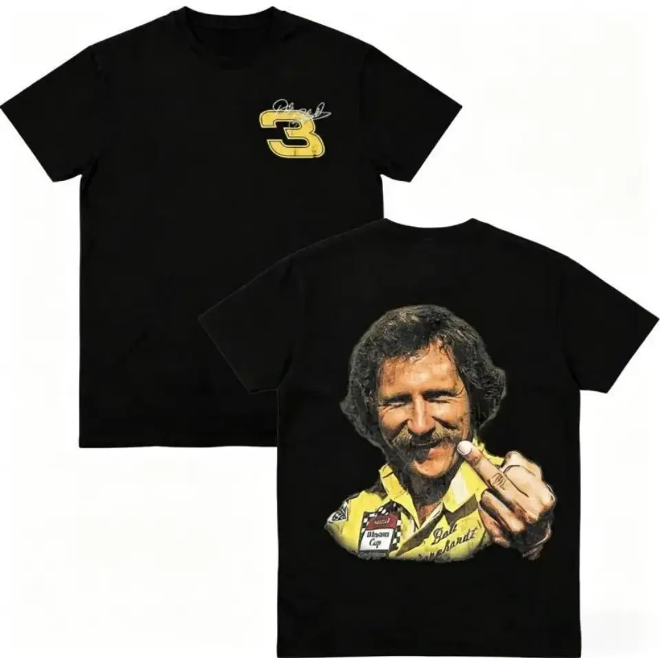Vintage Dale Earnhardt Racing Middle Finger T-shirt | Unisex Nascar Tee, Classic Racing Fan Shirt, Birthday Gift Sweatshirt, Trendy Racing Apparel,Car racing tshirt,Funny oversized graphictshirts 2