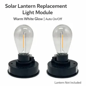 APZZLOXH Solar Lantern Replacement Light Module, Warm White LED Replacement Top for Outdoor Hanging Lanterns, Auto On/Off, Lantern Shade Not Included