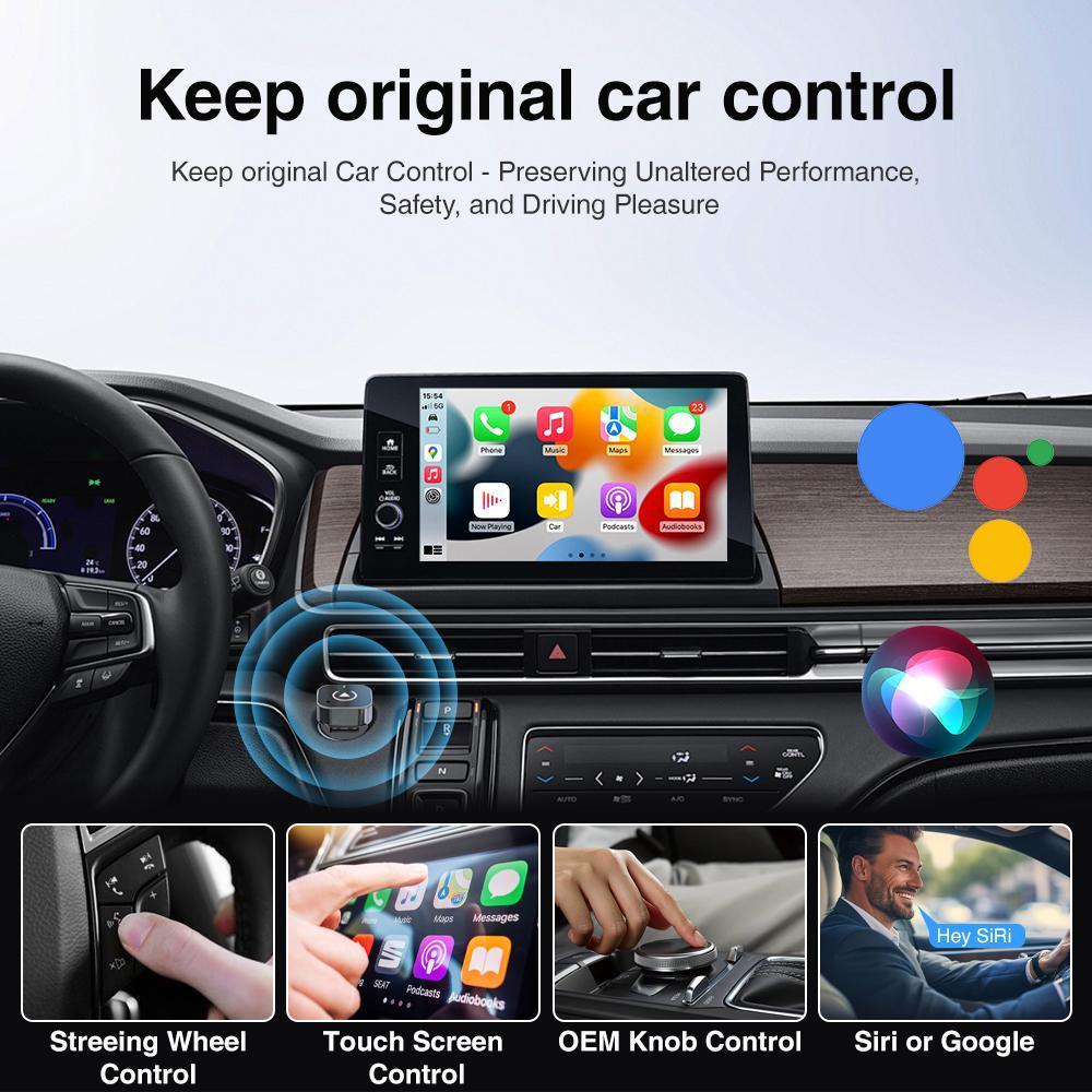 2026 New Upgraded CarPlay Wireless Adapter, for iPhone/Android, Instant Connection & Hands-Free Calling Feature
