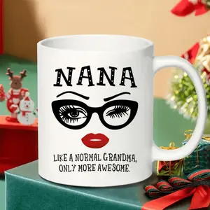 1pc, 11oz Funny Coffee Mug, Beverage Mug, NANA Water Cups For Grandma Grandmother, Summer Winter Drinkware, Home Decor, Office Supplies, Room Decor, Party Gift, Valentine's Day Gifts, Birthday Gift, Cool Stuff