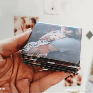 Customized sequaer   Magnets 2x2" - 6 Custom Square Photo Magnets for Personalized Decor