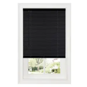 Achim DSG239BK04 39 x 64 in. GII Deluxe Sundown Cordless Room Darkening Vinyl Mini Blind with 1 in. Slats, Black