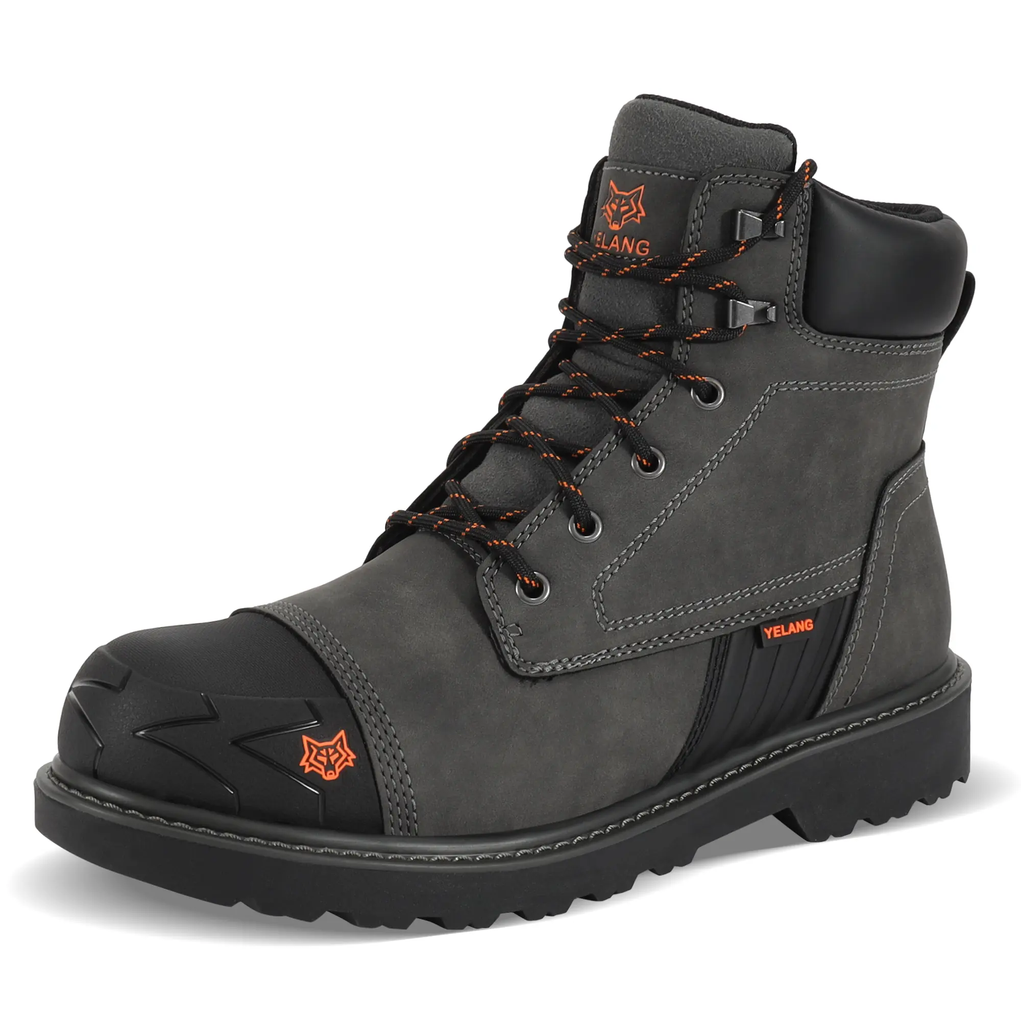 Men's Industrial Construction Safety Work Boots Anti-slip and Puncture-resistant Practical Shoes