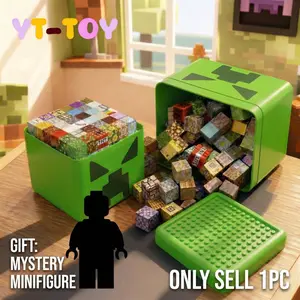 New Magnetic Blocks - 200pcs Magnets Magnetic Building Blocks Set Creative Building Block Random Block Storage Box MYSTERY MINIFIGURE Mini Educational Toys For Boys 4-12Years Boys Girls Christmas Birthday Gift