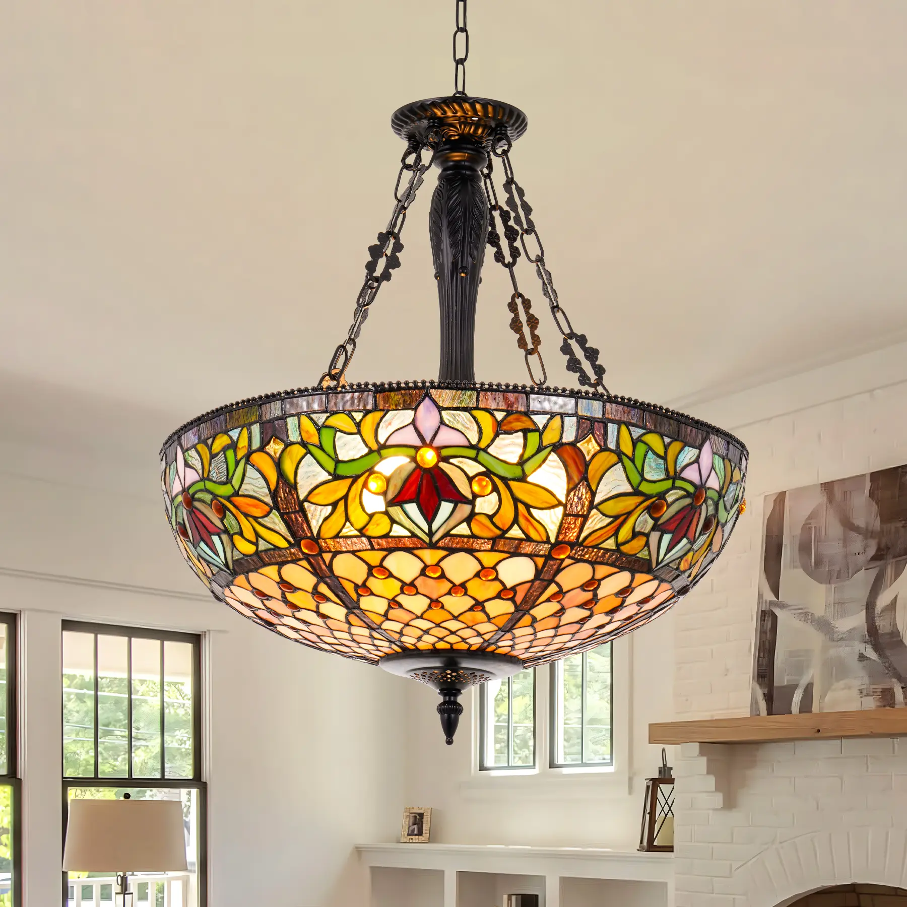 Japanese Style Floral Pendant Lights, Elegant Minimalist Indoor Ceiling Lighting for Japanese Design Enthusiasts