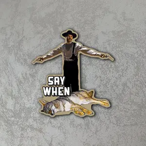 Say When Coyote Hunting Sticker Funny Hunter Decal Waterproof Vinyl Sticker for Truck Car Laptop Water Bottle Predator Hunting Gift Outdoor Decor