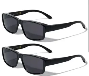 Polarized Rectangular Sunglasses with UV Protection and Anti-Glare Lenses for Outdoor Use