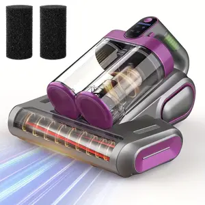 Wireless Mattress Vacuum Cleaner with UV-C Light & Ultrasonic Technology, 13Kpa Powerful Suction, 18000 RPM/Min Brushroll, Dual-Cup Handheld Vacuum for Dust Mites, Bed, Sofa, Carpet & Pet Hair