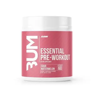 RAW Nutrition CBUM Signature Essential Pre-Workout Energy and Performance Supplement Sour Watermelon 60 Servings