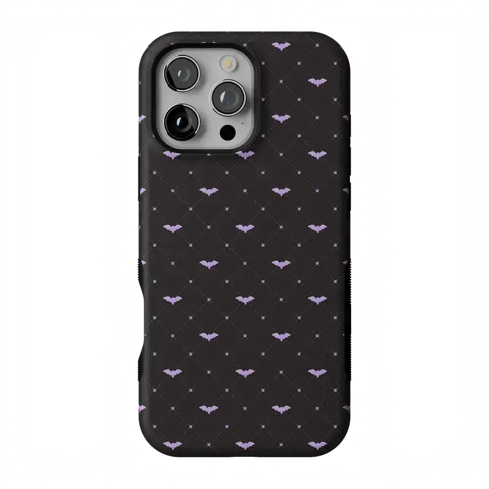 Casely iPhone 16 Pro Case | Such a Battie | Purple Bats | Bold Protective Design | Compatible with MagSafe