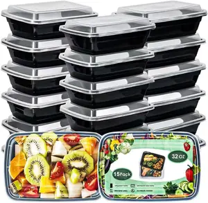 15 Pack- Meal Prep Containers 32oz, Plastic Food Prep Containers Reusable, Leakproof To Go Food Containers with Lids