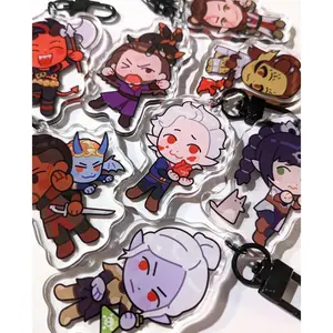 Baldurs Gate Keychains - BG3 Companions Acrylic Charms, Unique Keychains for Personal Style, Cute Keychains for Bags and Keys