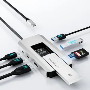 WAVLINK 8-in-1 USB-C Hub 10Gbps with M.2 PCIe/SATA SSD Port 4K HDMI 100W PD USB-A&C 3.2/2.0 SD&TF for MacBook Chromebook Dell HP Lenovo