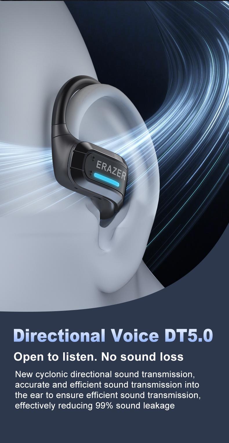 ERAZER X8 OWS Translation Wireless Bluetooth Earphones Support 135 Languages Real Time Bluetooth Translation Playing Music Phone Calls Headphones & Meeting Summary Earbuds