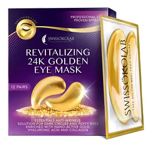 SWISSÖKOLAB Under Eye Patches For Puffy Eyes  Eye Mask Dark Circles And Puffiness Collagen Eye Gel Pads Moisturizing & Reducing Wrinkles Anti-Aging Hyaluronic Acid (Revitalising)