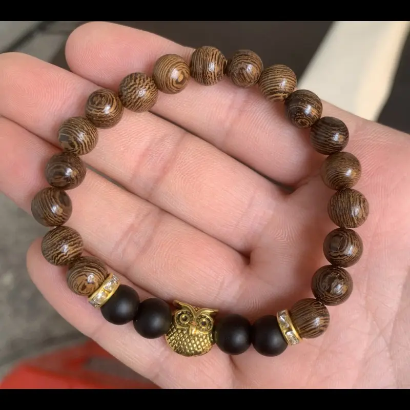 Wood bead gold
